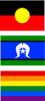 Australian aboriginal flag, Torres Straight Islander Flag, LGBTQI+ Flag